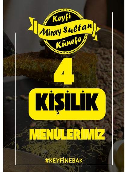 4 kişilik Menü